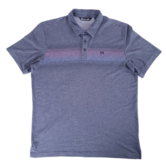 Travis Mathew Stiped Golf Polo Shirt XL Were Dancin - Picture 3 of 10